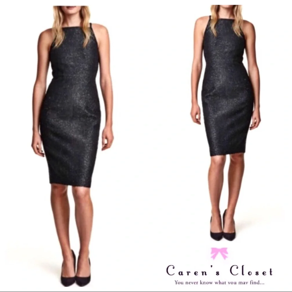 H&M Collection Black Sparkle Lotte Wiggle Dress - Picture 1 of 5